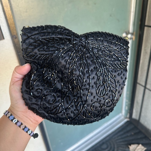 Jessica Handbags - Black beaded purse